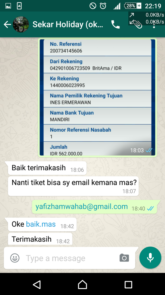 PENIPUAN TIKET PESAWAT, a.n INES ERMERAWAN ngaku dari SEKAR HOLIDAY MALANG