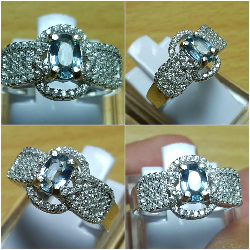 LELANG SUDAH KUDUGA ITU BATU! (FANCY BLUE DIAMOND AND TOP GEMS IN SILVER 925!)
