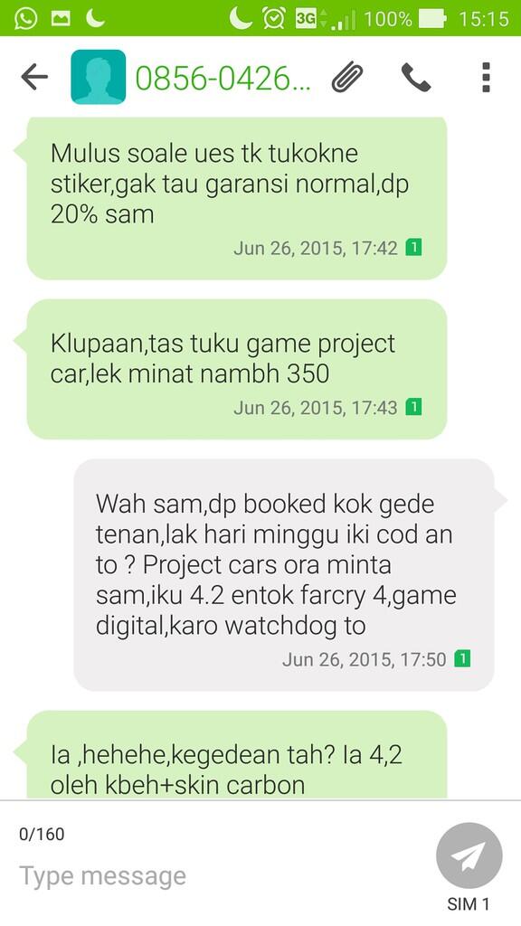 PENIPUAN PENJUALAN PS4 DARI ID ABEEJUNGKIZ