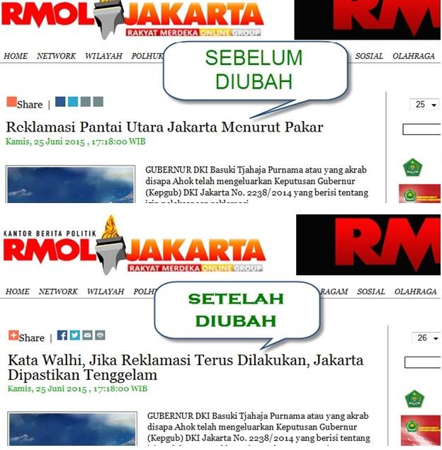Warga Komplain Karena Judul Tulisannya Dipelintir RMOLJAKARTA