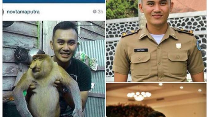 Dikecam Karena Foto Bekantan Hasil Buruannya, Pria Berseragam IPDN Ini Minta Maaf