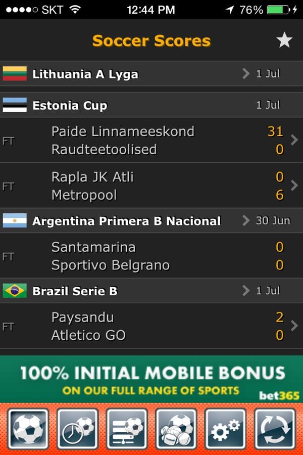 REKOR SEPAK BOLA HARI INI