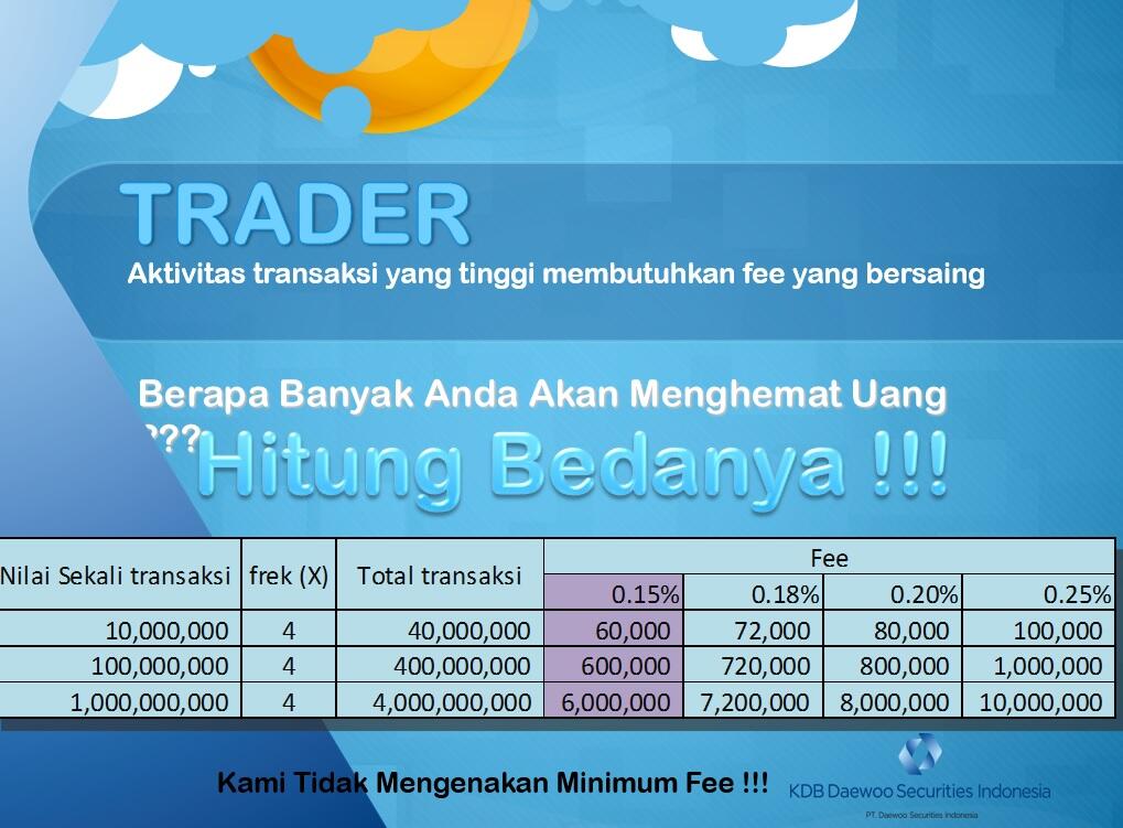 KDB Daewoo Securities Indonesia, Best fee, Best system and 