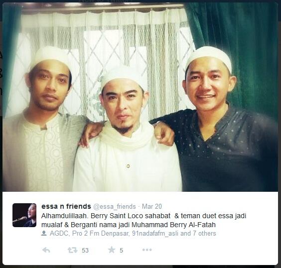 &#91;Hoax?&#93; Berry Manoch Rocker, Rapper, dan Vokalis Saint Loco Masuk Islam Karena Dzikir