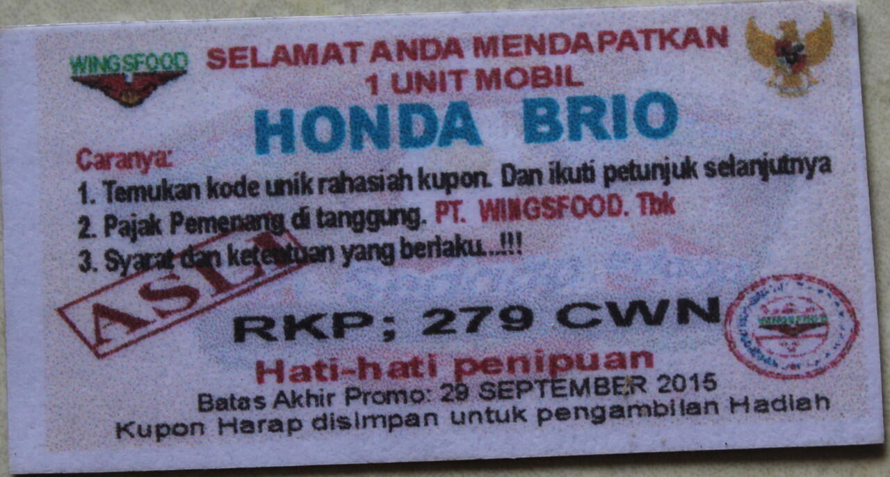 &#91;HATI-HATI&#93; Awas Gan, Penipuan yang Mengatasnamakan PT WingsFood Indonesia