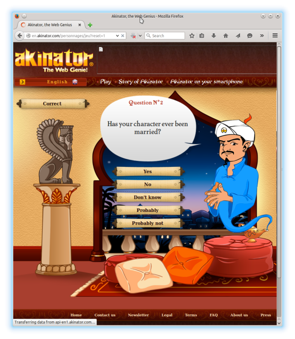 Akinator, Web Genius yang bisa menebak character yang Anda pikirkan
