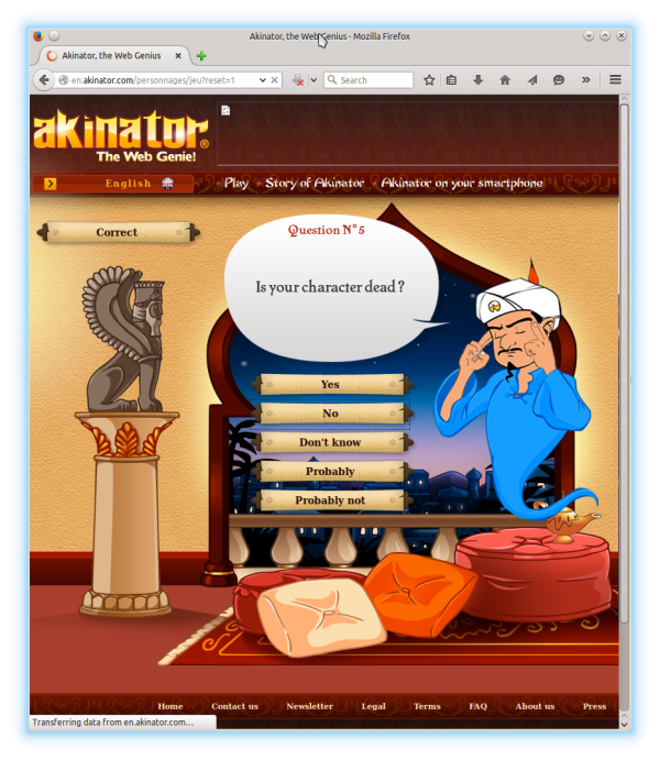 Akinator, Web Genius yang bisa menebak character yang Anda pikirkan