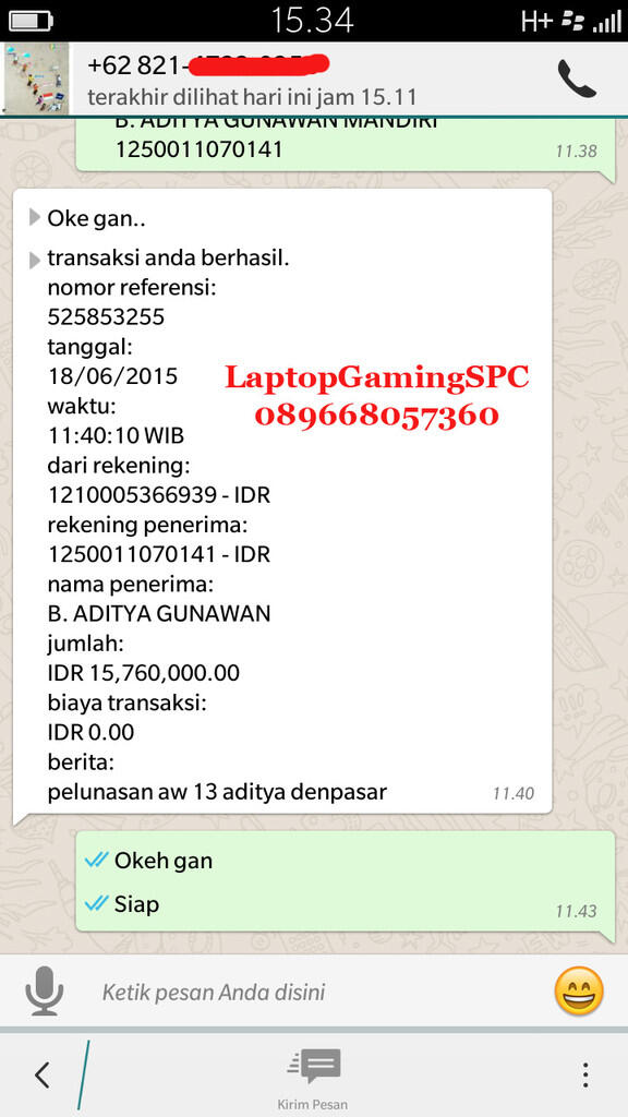 Testimonial dan Feedback > GamerJakarta.com - Laptop Gaming Specialist