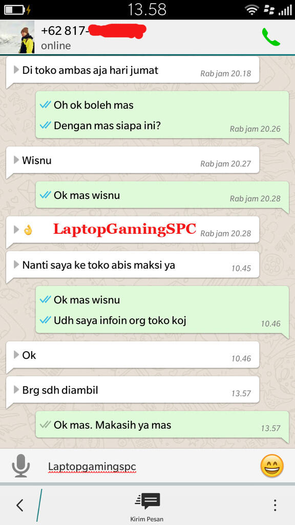 Testimonial dan Feedback > GamerJakarta.com - Laptop Gaming Specialist