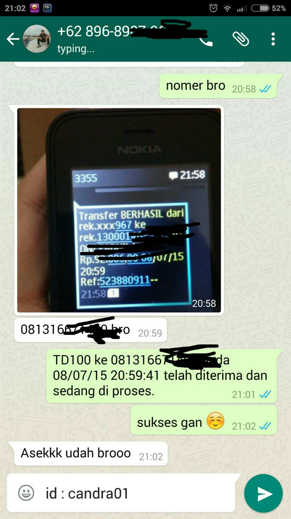 PULSA TRANSFER MURAH XL TELKOMSEL IM3 INDOSAT 3 TRI INDIE SILVER GOLD
