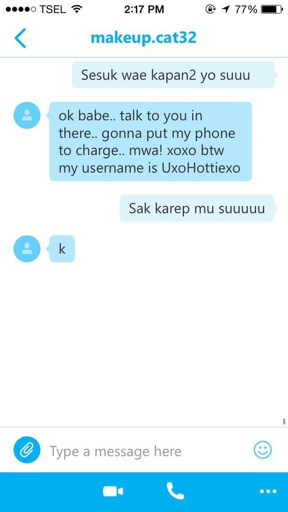 Rasah dibuka, gur nggarapi skype's autobot