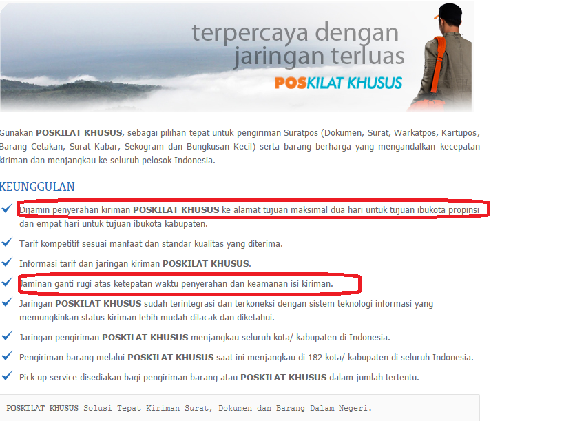 POS INDONESIA Mengecewakan