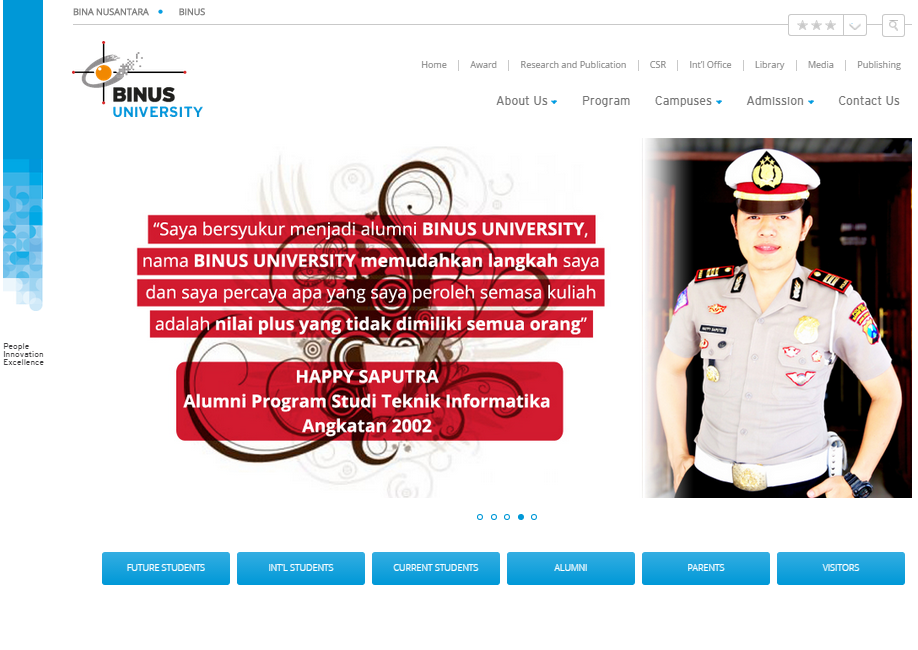 5 Universitas papan atas Indonesia yang memakai CMS Wordpress untuk laman websitenya.