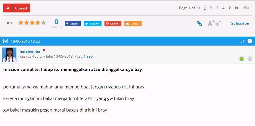 Hatabomba Pensiun, Gw Boleh Pensiun Gak Bray?