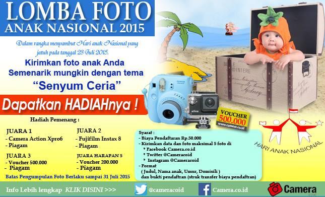 LOMBA FOTO ANAK NASIONAL 2015 (Deadline 31 Juli 2015)