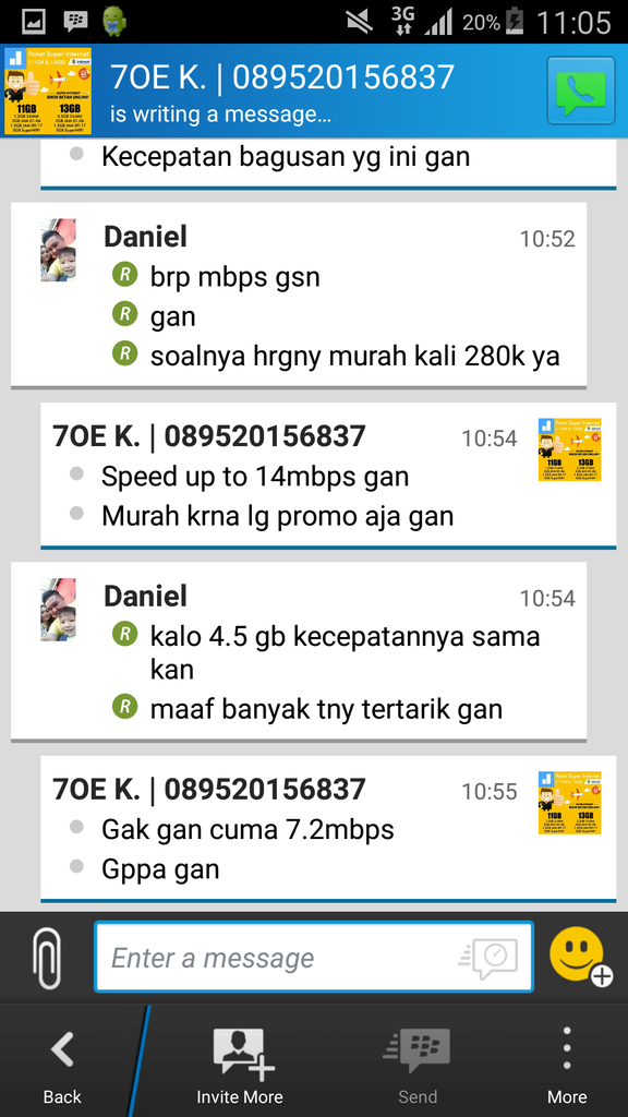 Mohon ditindak lanjuti penipuan pengisian paket inject internet.