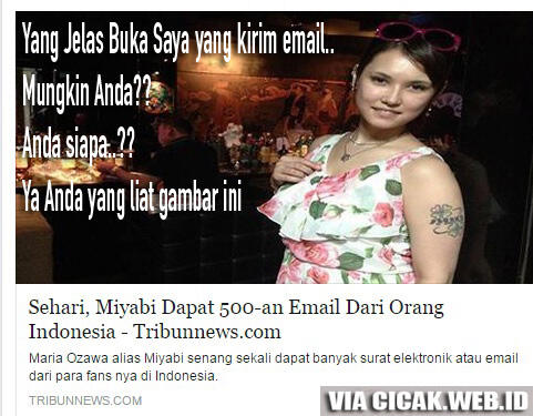 Kirim Email Maria Ozawa A.K.A Miyabi, eh dapet Gambar BB++