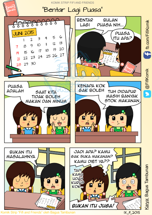 Cerita puasa Fifi yang imut dari Komik Fifi and Friends (FifiKomik)