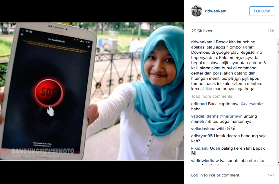 &#91;Bandung Lagi Gansis&#93; Aplikasi Tombol Panik di Bandung Sudah Bisa Dipakai