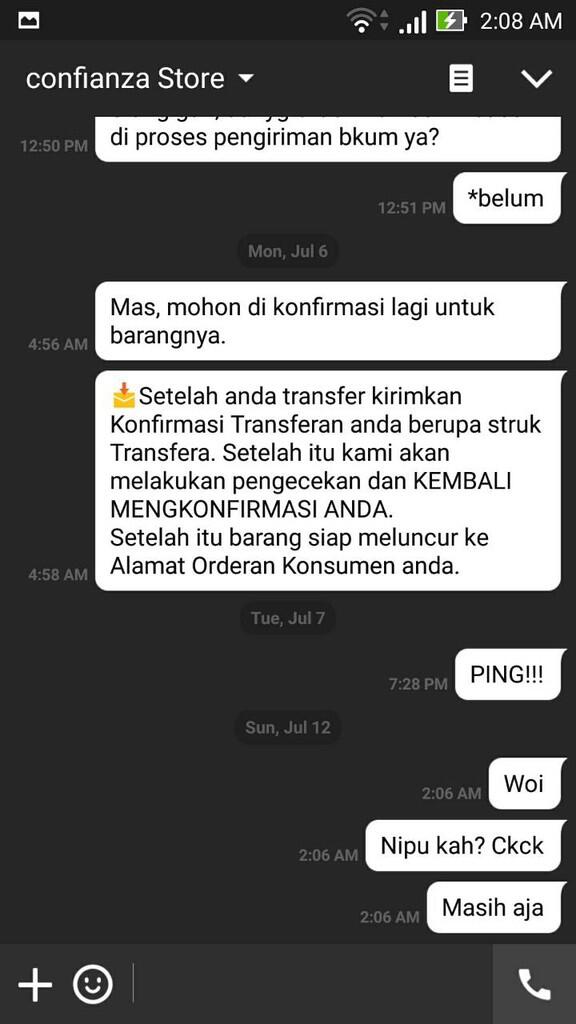 SURAT TERBUKA UNTUK CONFIANZA STORE &#91;PENIPUAN&#93;