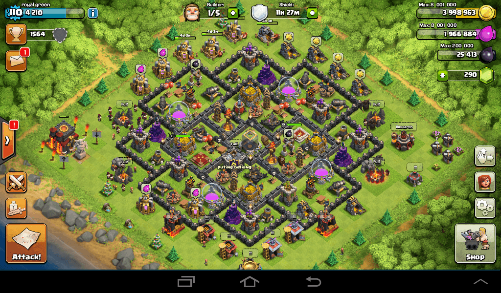 ACCOUNT CLASH OF CLANS TH 10 LEV 110 (EDISI PENSIUN)