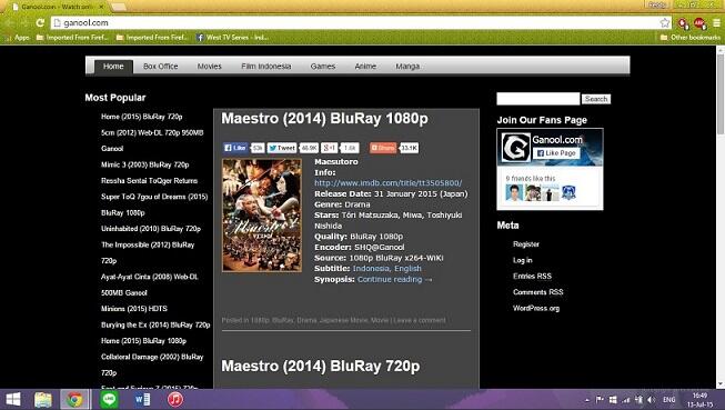 Situs/Web Download Film Terbaik dan Recommended s.d Juli 2015 versi Ane