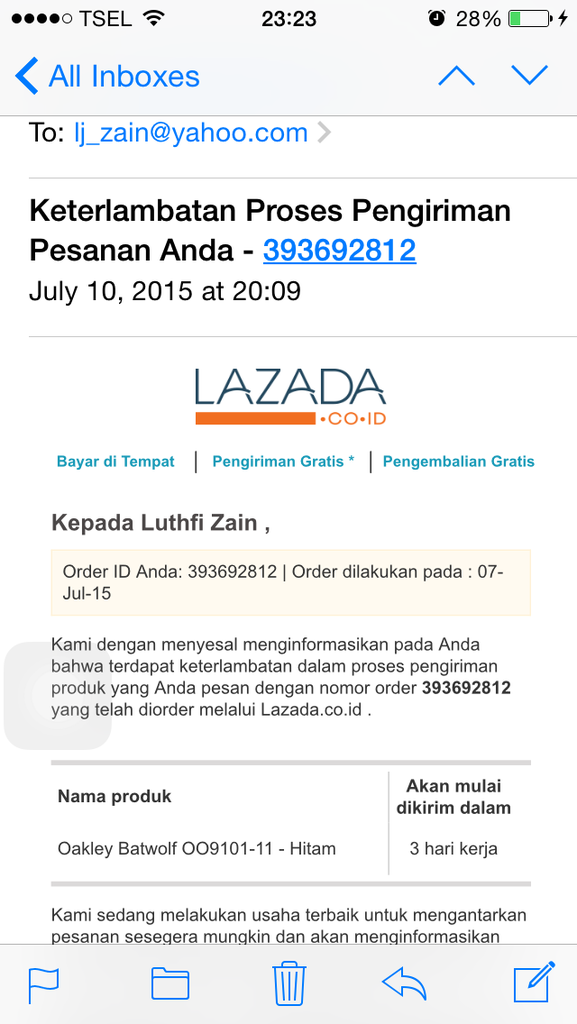 Lazada tolong baca, ini hampir mengarah ke penipuan loh...