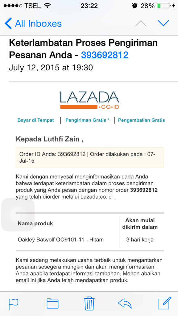 Lazada tolong baca, ini hampir mengarah ke penipuan loh...