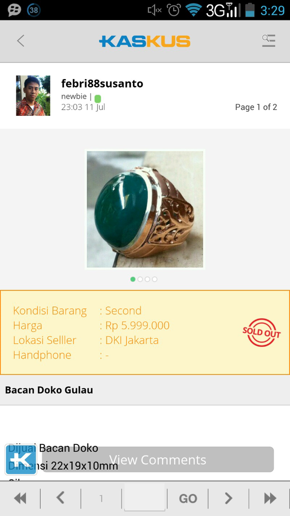 Bacan Doko mantap sudah plong, murah buat lebaran