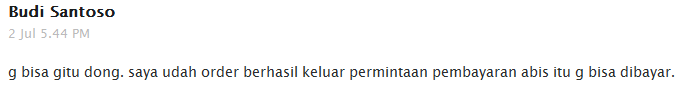 Pembatalan Secara Sepihak Oleh VIPPLAZA (PROMO BBMMONEY) Penipuankah ??