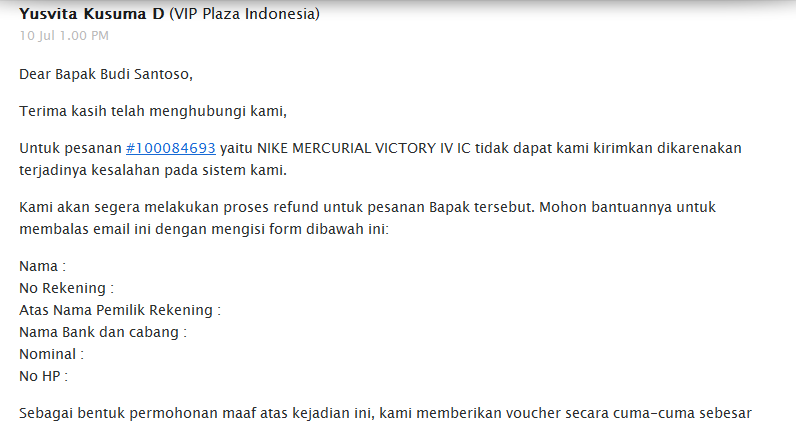 Pembatalan Secara Sepihak Oleh VIPPLAZA (PROMO BBMMONEY) Penipuankah ??