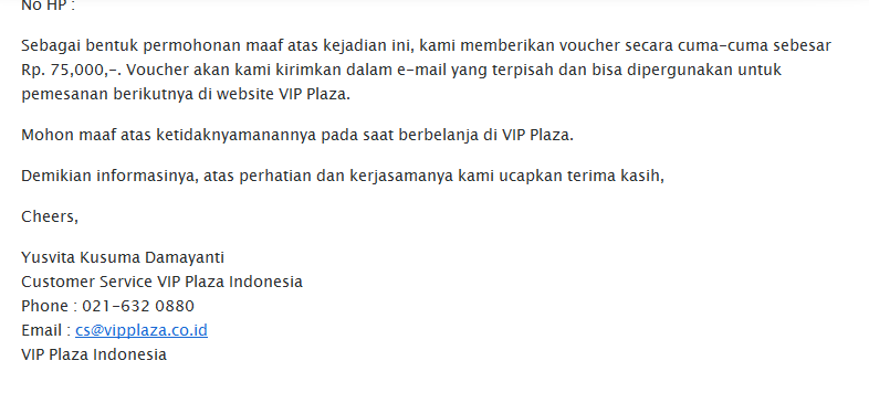 Pembatalan Secara Sepihak Oleh VIPPLAZA (PROMO BBMMONEY) Penipuankah ??