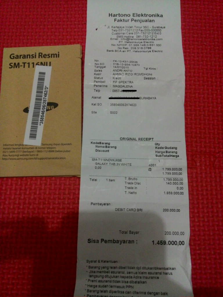 pengalaman pertama kali beli hape di H*rtono Surabaya