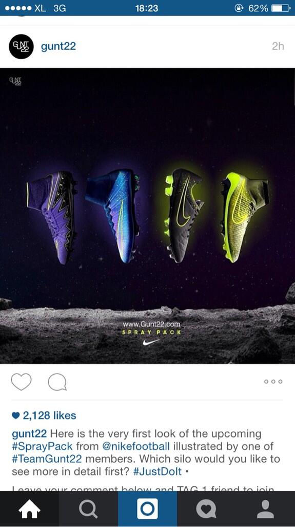 Nike hypervenom II 2 TF Spray Pack size 42. 2nd like new 99%. murah