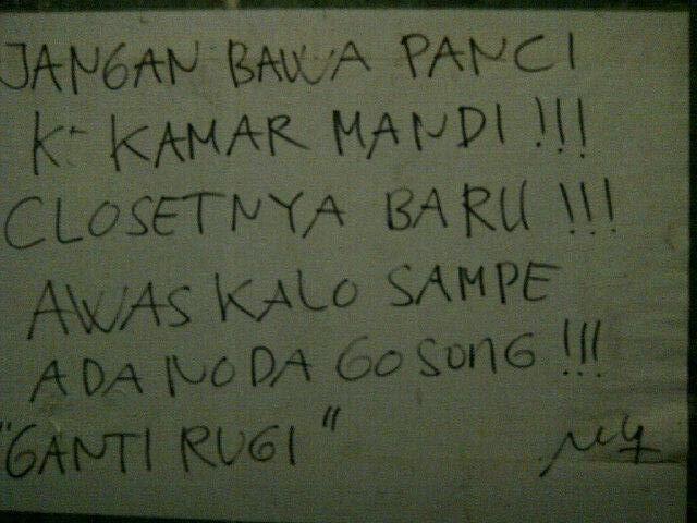 Ente ngekost gan? perhatikan tulisan ini gan 