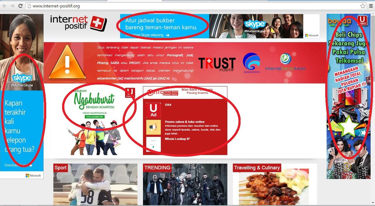 Internet Positif Tapi Isinya Iklan Semua