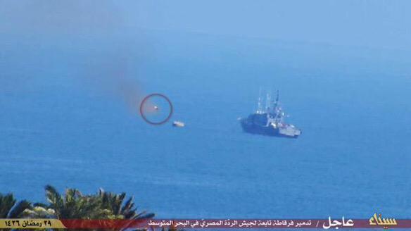 Egypt navy ship 'hit by Sinai militants' missile'