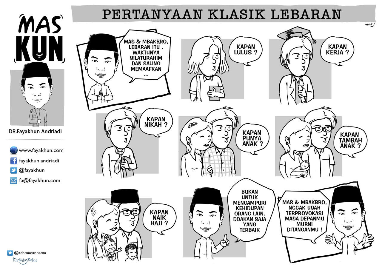 Pertanyaan Klasik Tiap Lebaran; Komik Strip MAS KUN, Kocak Penuh Hikmah