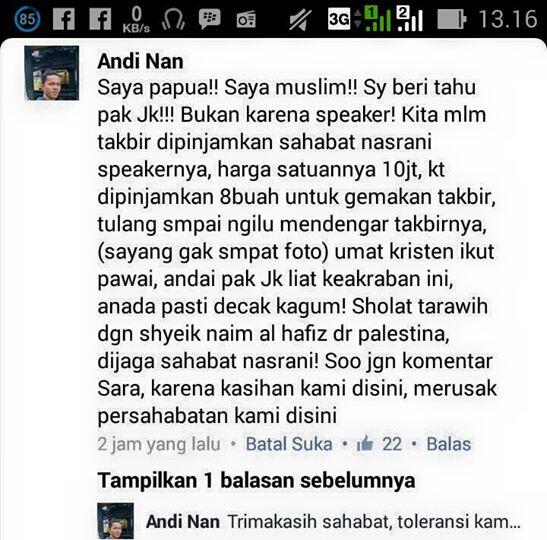 Buat Kalian Yang Suka Adu Domba Tentang Pembakaran Mesjid Di Papua Masuk !! (No Sara)