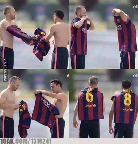 terimakasih iniesta, xavi, barcelona dan terimakasih untuk semua