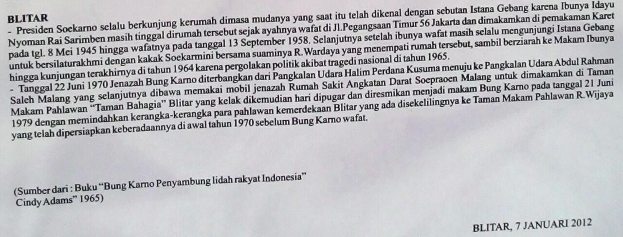 Berkunjung ke Istana Gebang Rumah Masa Kecil Bung Karno