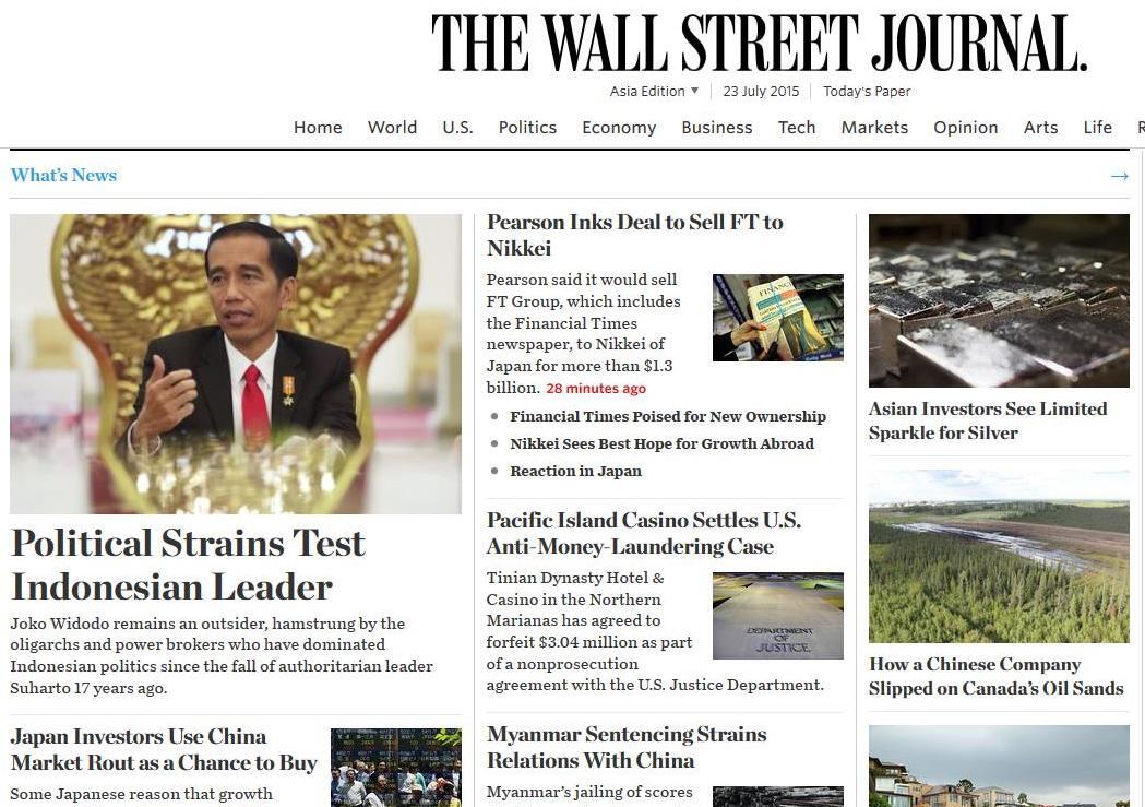 Wall Street Journal Membahas Jokowi : Harapan vs Kenyataan vs ... Megawati