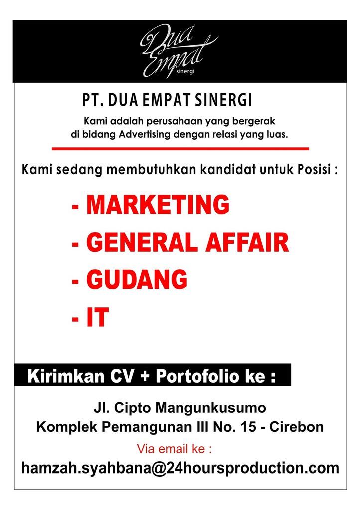 Marketing, General Affair, Gudang dan IT