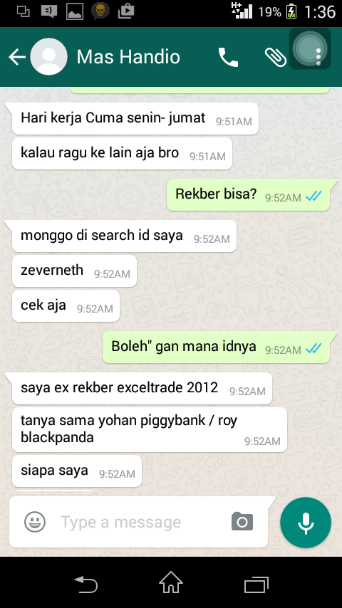 Kasus penipuan online atas nama Hendoa Yadi