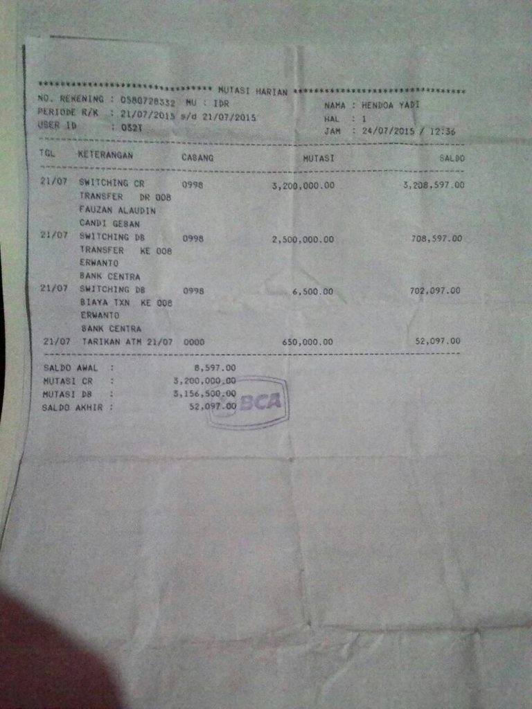 kasus penipuan Hendoa Yadi