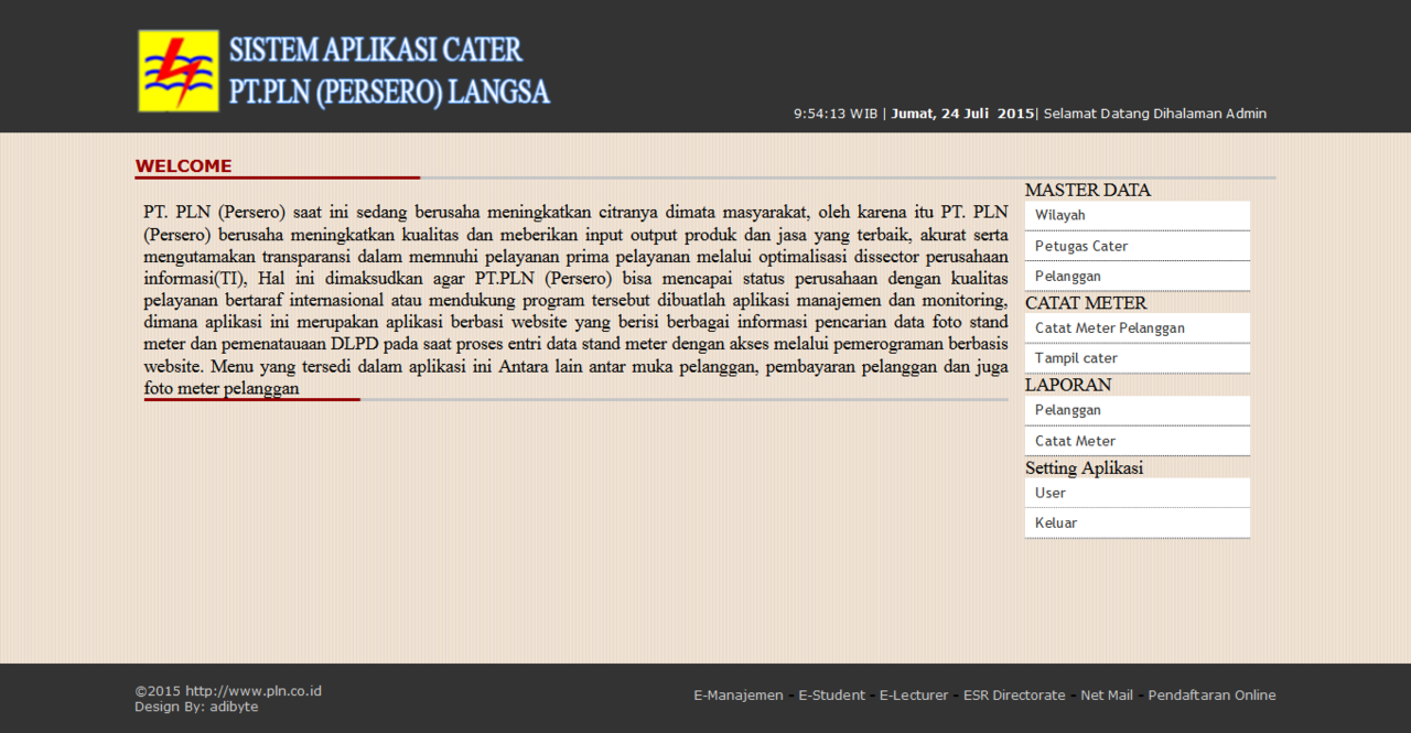 Sourcecode Aplikasi Cater PLN