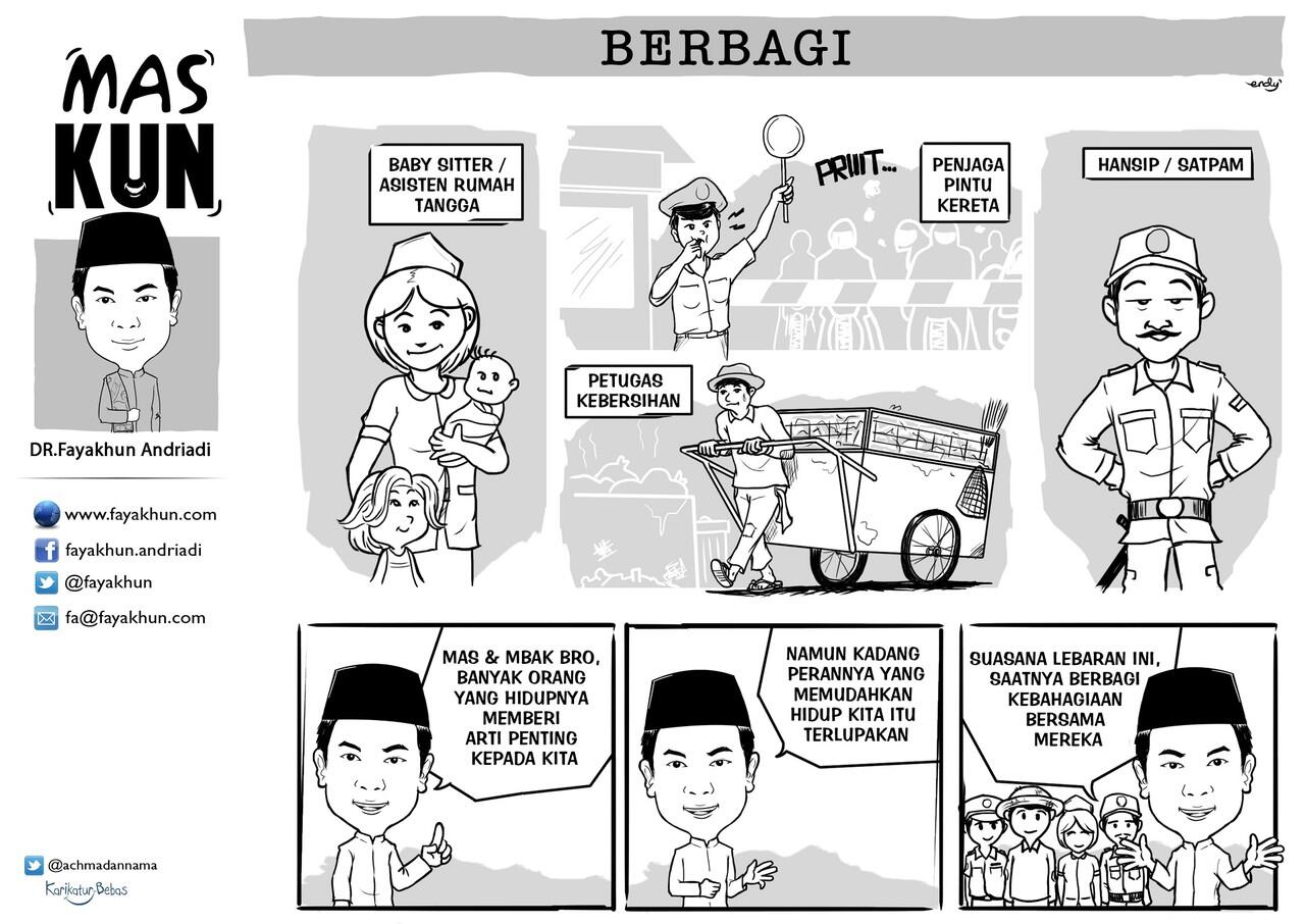 Masih Suasana Lebaran; Saatnya Berbagi | Komik Strip MAS KUN