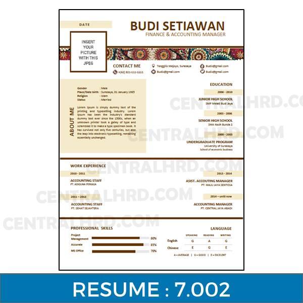 Tips Menulis CV Resume Kerja Yang Baik by Central HRD