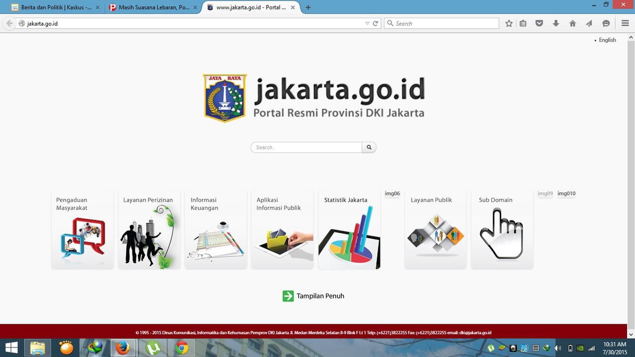 Masih Suasana Lebaran, Portal Resmi DKI Justru Dihiasi Pohon Natal &amp; Topi Sinterklas 