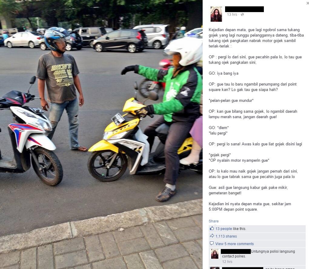 Driver Go-Jek diancam lagi